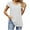White-12, variant on Mittory Womens Plus Size Tops Dressy Casual Summer Chiffon Blouses Crew Neck Short Sleeve Shirts Business Pleated Tunics