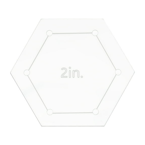 Hexagon Quilting Template Set, 2 Inch Acrylic Template for Quilting with Reserved Seam Margin, Clear Templates for DIY Sewing Crafts