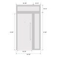 thumbnail image 6 of Front Exterior Prehung Metal-Plastic Door Frosted Glass | Manux 8661 White Silk | Side and Top Sidelite Transom | Office Commercial and Residential Doors Patio Garage 48x94 (W36+12x80+14) Right-hand, 6 of 6