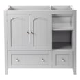 thumbnail image 3 of IVV 35.43 Inch Bathroom Vanity Base Cabinet, Gray Bathroom Storage Cabinet with Double Doors & 2 Drawers, Open Storage & Adjustable Shelf (Basin Not Included), 3 of 7