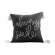 thumbnail image 2 of 17.7x17.7in Embroidered Cushion Cover With Tassels, 2 of 7