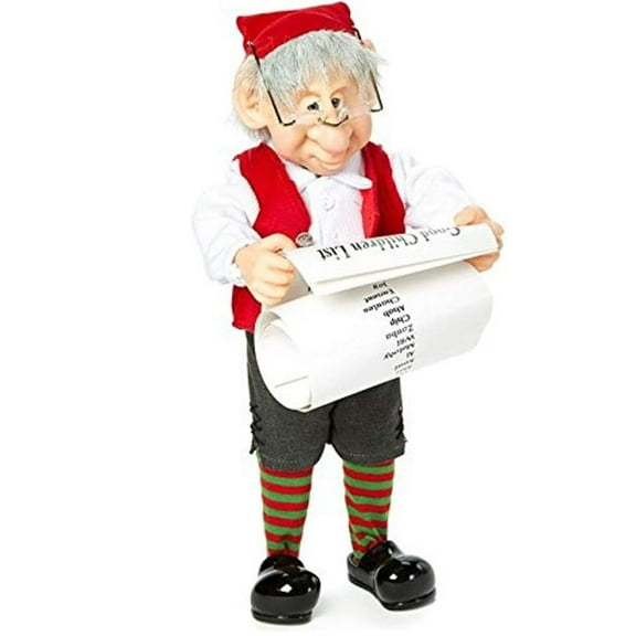 Zim's Theo the Elf with the Holding the Good Children List Christmas Figurine
