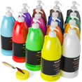 thumbnail image 1 of Set de pintura acrílica Nicpro, 14 colores, 1000 ml, con bomba de color Wheel, 1 of 8
