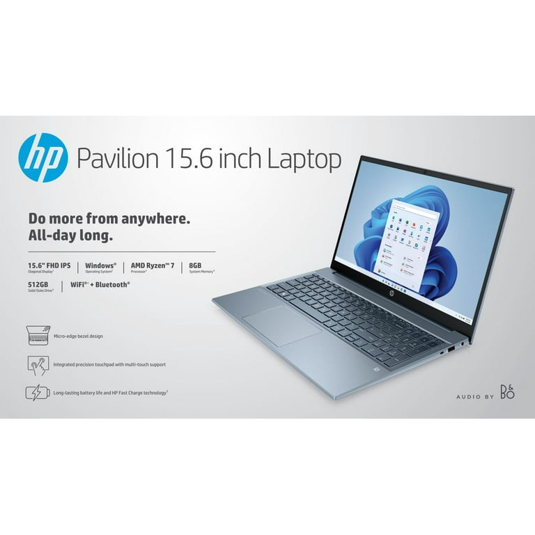 HP Pavilion Laptop Computer 15.6 FHD AMD Ryzen 7 16 GB memory; 512 GB SSD