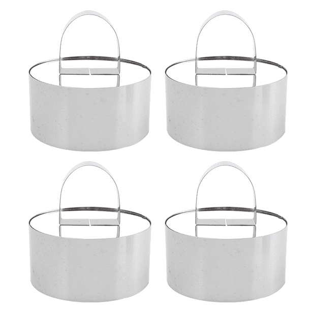 2PCS Round Cake Ring 9 X 2 Inch Seamless Stainless Steel