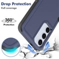 thumbnail image 4 of YEYKX Defender Case for Samsung Galaxy S25 5G 6.2'' Heavy Duty 1 in 1 Design Rugged Full Body Dustproof Shockproof Bumper Non-Slip Protective Cover,Blue,For Galaxy S25(5G), 4 of 5