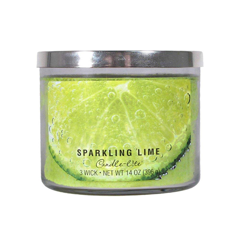 CandleLite 3 Wick Candle Jar Sparkling Lime (14 Oz) 364656