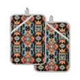 thumbnail image 7 of Yayeee Pot Holders Kitchen Heat Resistant with Pocket 7"x9.8" Cotton Oven Cooking Hot Pads, Blue Geometric, 7 of 7