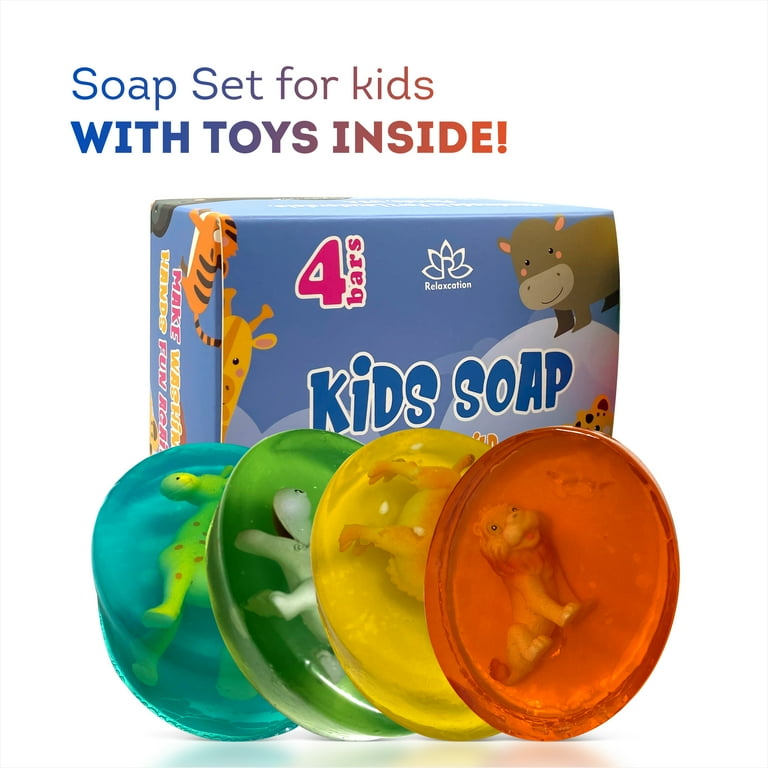 Kids Soap with Toys Inside Funny Animals Surprise Glycerin Soap