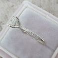 thumbnail image 3 of solitaire jewels 2CT Cushion Moissanite Hidden Halo Engagement Ring For Women, 14K White Gold, 3 of 4