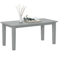 thumbnail image 2 of Outsunny HDPE Outdoor Coffee Table, Rectangle All-Weather Patio Coffee Table, Slatted Outdoor Patio Table for Garden, Balcony, Backyard, Gray, 2 of 9