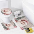 thumbnail image 4 of Pink Santa Claus Shower Curtain Sets with Rugs 4 Piece Bathroom Decor Set with Non-Slip Rugs Toilet Lid Cover And Bath Mat Santa Claus Decorative Waterproof Shower Curtain for Bathroom Decor Set, 4 of 8