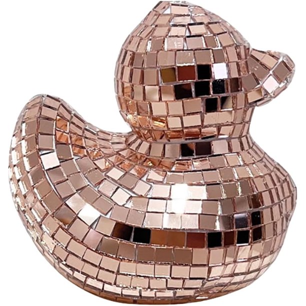 Adornos de pato de discoteca XINYU decoración de fiesta con bola de espejo reflectante