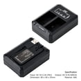 thumbnail image 2 of Cargador de batería JJC LP-E6 USB de doble ranura para cámaras Canon, 2 of 9