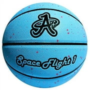 A Plus Collectibles Official Space Flight 1 Leather Game Basketball, Indoor/Outdoor Court, Full Size Kids & Adult Size 7, 29.5" (Neptune Blue)