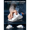 thumbnail image 4 of Ergonomic Wireless Trackball Mouse, Adjustable Angle, Thumb Control, Quiet Click, Rechargeable, Multi-Device Bluetooth & USB, for Windows Mac-White Ball, 4 of 9
