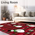 thumbnail image 2 of ODIKA 5'x7' Machine Washable Non-Slip Area Rug, Elegant Yuletide Greetings Front Entryway Seasonal Decorative High Traffic Rug, Red, 638361, 2 of 7