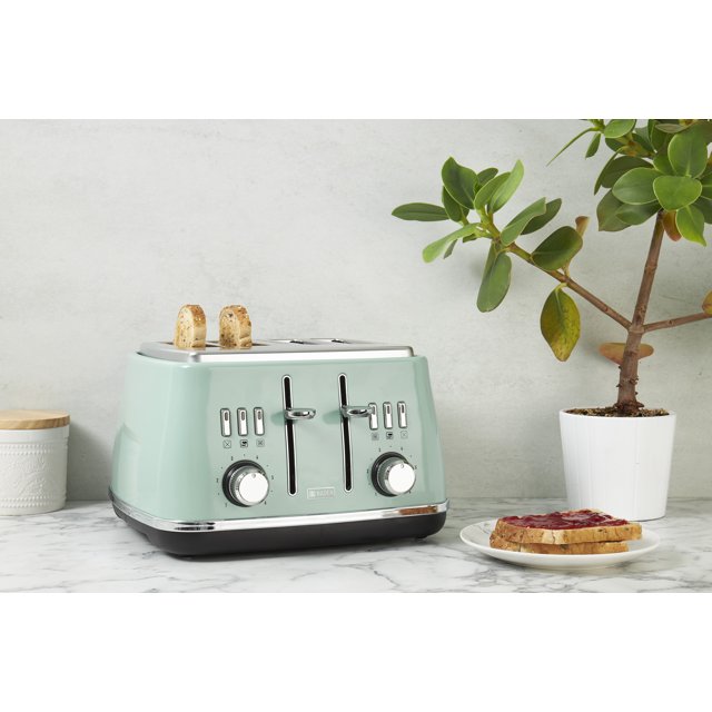 Haden Cotswold 4Slice Wide Slot Toaster, Sage 75100