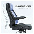 thumbnail image 4 of Executive Office Chair with Cutting-edge Adjustable Lumbar Support, High Back PU Leather Office Chair Ergonomic for Back Pain, with Padded -up Arms Adjustable Waist Support, 4 of 7