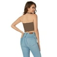 thumbnail image 4 of Womens Knit Halter Tank Top 2024 Cute Ribbed Trendy Sexy Backless Summer Basic Crop Tops, 4 of 5