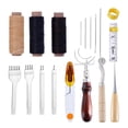 thumbnail image 4 of 20 Unids / Set Conjunto De Herramientas De De Básica De Artesanía de material cuero Saddle Groover Para Proyectos De Bricolaje Leatherc BLESIY manualidades de costura AwlHilo enhebrado, 4 of 8