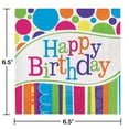 thumbnail image 2 of Party Central Pack of 192 Vibrantly Colored "Happy Birthday" 2-Ply Lunch Napkins 6.5", 2 of 2