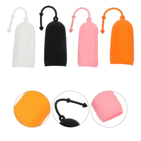HOOWIFFY Leak Proof Elastic Silicone Travel Bottle Covers Sleeves Multipurpose Container Caps for Toiletries