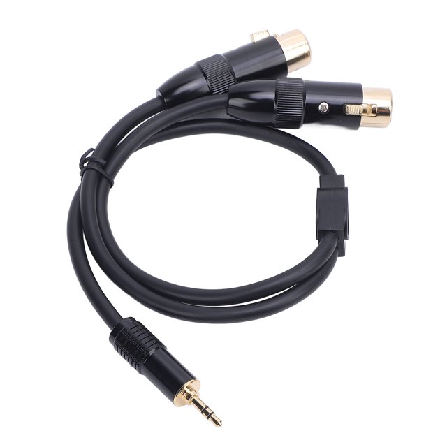 Cable de Sonido aux a xlr, 3.5 mm A Doble XLR Cable EstéreRo Pérdida de Baja Señal de 24K Conector de 24K Dorado 20 AWG 4N Para Home Studio