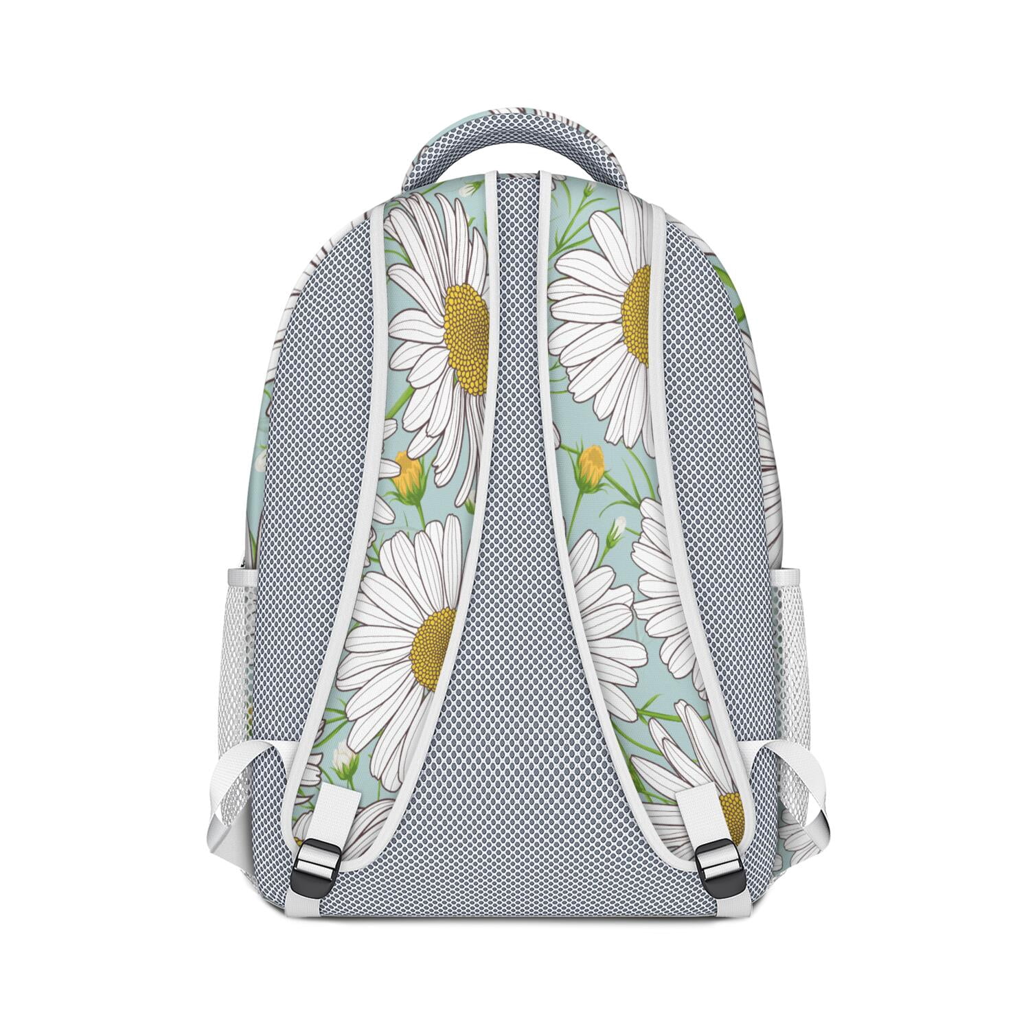 Rustic Daisy and Wildflowers School Backpack - Durable & Lightweight for Students