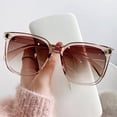 thumbnail image 1 of Gafas De Sol cuadradas Vintage para mujer, anteojos De Sol femeninos De gran tamaño, con montura grande y gradiente, De diseñador De marca, 1 of 5