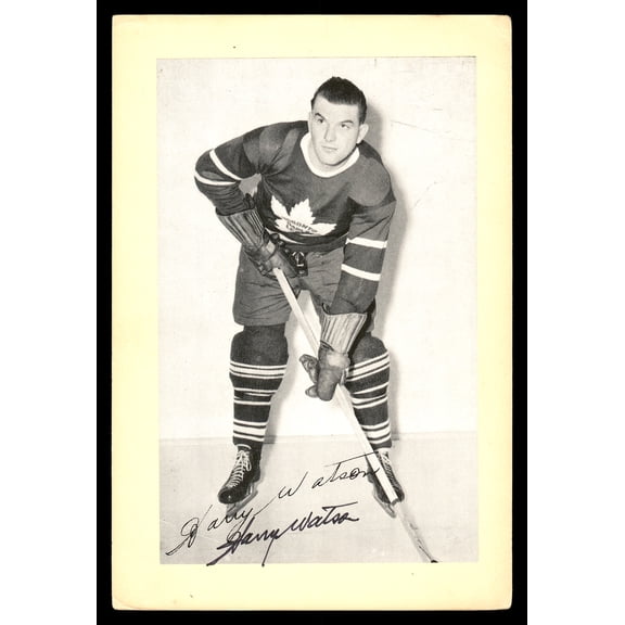 Harry Watson Autographed 1944-63 Beehive Group 2 4.5x6.5 Photo Toronto Maple Leafs SKU #176668