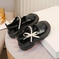 thumbnail image 6 of Black Toddler Girls Solid Color Mary Jane Flats Black Spring Summer Soft Sole Cute School Shoes Pu Leather For Kids, 6 of 9