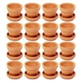 thumbnail image 5 of Juvale Miniature Clay Pots with Saucers & Drainage Holes - 1.9 x 2 x 1.7 inches - 16-Pack Rustic Terracotta Succulent Planters - Tiny Terracotta Pots with Tray for Garden Decor, 5 of 10