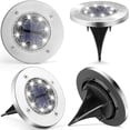 thumbnail image 1 of Solar Ground Lights, 4 Pack Solar Disc Lights Outdoor, 1 of 5