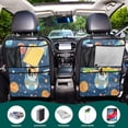 thumbnail image 5 of WOBOGO Corgi Rocket Element Pattern Backseat Car Organizer Footed Universal Car with Touch Screen Tablet Holder Rear Seat Protector, 5 of 7