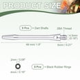 thumbnail image 2 of Uxcell Dart Shafts for Steel Tip, Medium 2BA Thread Aluminum Dart Shaft Set with Black Rubber Ring Replacement Accessories For (Darts Training/Sharpener), 48mm & 30 Set & Silver, 2 of 7