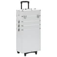 thumbnail image 2 of vidaXL Make-up Trolley Aluminum Cosmetic Beauty Case Suitcase Pink/Silver, 2 of 15