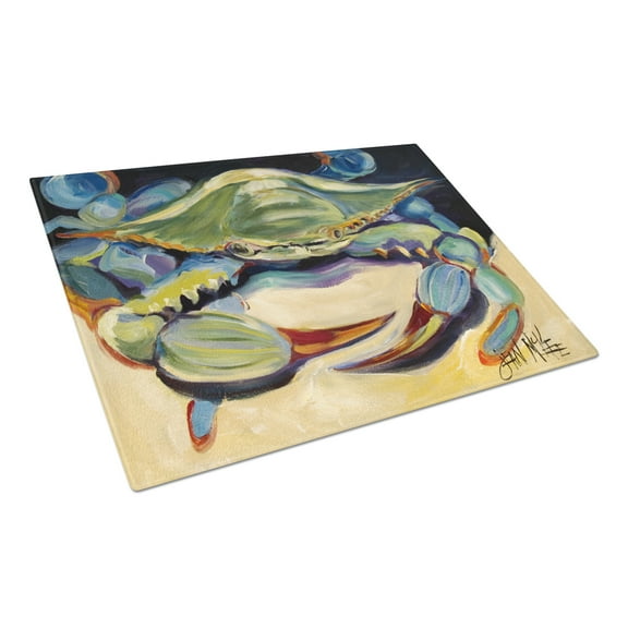 Carolines Treasures JMK1093LCB Blue Crab Glass Cutting Board Large, 12H x 16W, multicolor