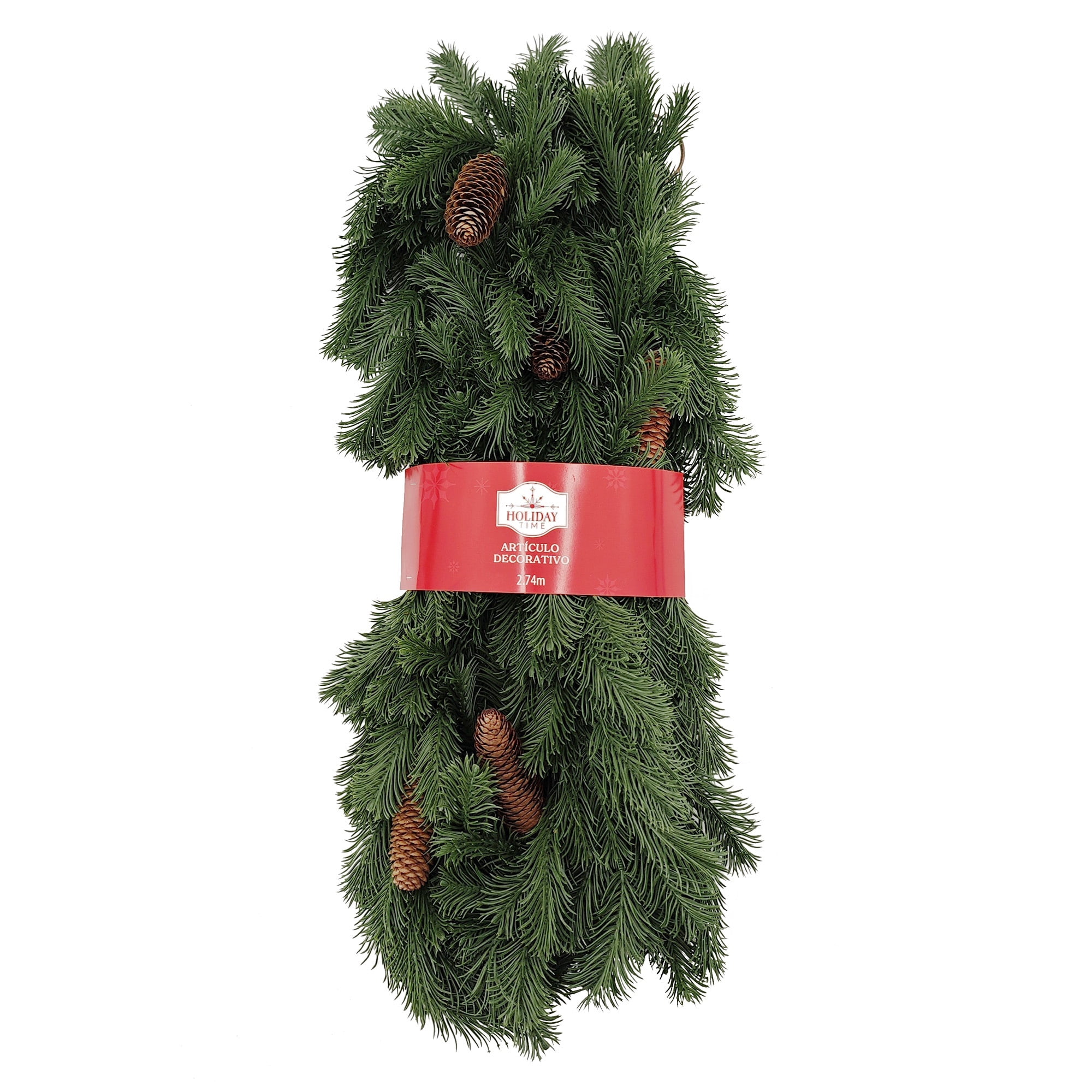 Western Evergreen Unlit Artificial Christmas Garland, Green, 9', by Holiday Time