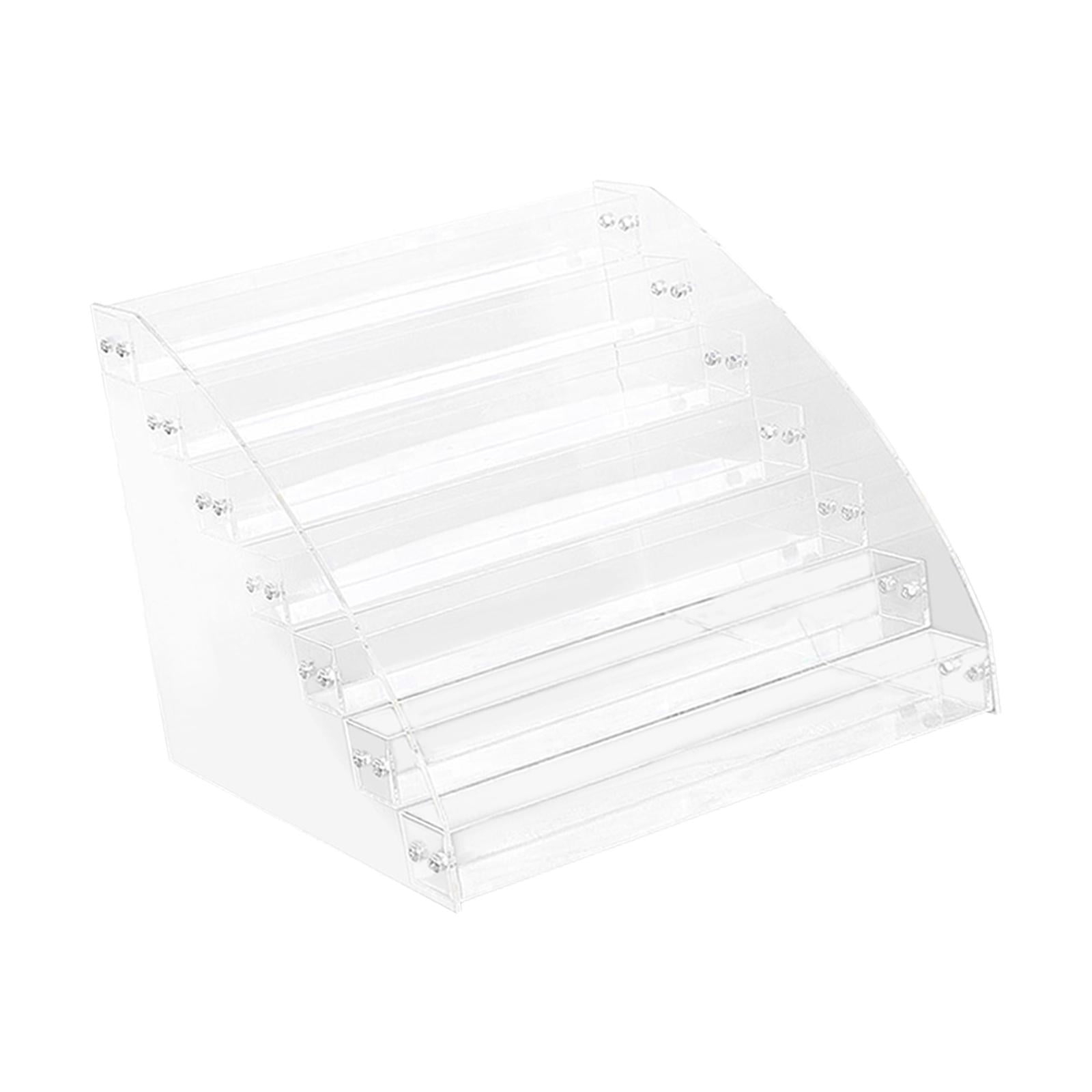 Colaxi Acrylic Business Card Holder Display Stand, Desktop Dispenser Office Home Supplies Display Shelf for Toy Stationerry Lipstick 7 Tier