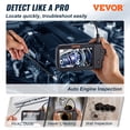 thumbnail image 2 of VEVOR Triple Lens Endoscope Camera, 4.5" IPS Screen Borescope Inspection Camera with 1080P Lens, Semi-rigid Snake Cable, 8 Lights, 2860 mAh Battery, Waterproof Endoscope for Auto, Wall, Drain, 2 of 9