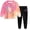 a35-Hot Pink, variant on KPOPLK 2Pcs Set Infant Baby Girl Fall Clothes Girl Long Sleeve Crewneck Sweatshirt Joggers Pants Winter Outfit Set Size 7-8 Years