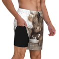 thumbnail image 2 of Fotbe Cute Cow Bath Traje de Baño para Hombre – Shorts de Natación de Secado Rápido con Forro y Bolsillos-XX-Large, 2 of 6