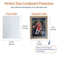 thumbnail image 3 of 200 Packs 3.5x4.5 Inch White Trading Card Shipping Protector, Premium Kraft Brown Corrugated Pads Bulk Flat Cardboard Sheets for T-Shirts, Shipping, Mailing, Cardboard Crafts, 3 of 7