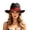 Black, variant on Sun Hats for Women Beach Color Blocked Jazz Hat with Decorative Edging Hat