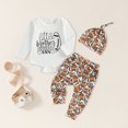 thumbnail image 2 of NLOMOCT Long Sleeve Romper 3 Pcs Baby Girl Clothes Newborn Infant Fall Outfit Romper Winter Floral Pant Set Headband 3 Pcs Clothes for Girl White,6-12 Months, 2 of 8