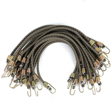 XSTRAP STANDARD 20 Pack Mini Bungee Cords with Hooks, 10 Inch Rubber Stretchy Bungee Cords for Camping, Tools, Tarp Covers, Canvas Canopies, and Cargo (Camouflage)