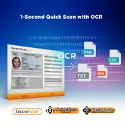 Plustek Secure Scan X50 Passport Scanner Scans Passports & Id Cards