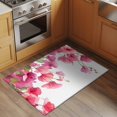 thumbnail image 2 of Spring Floral Front Door Rugs 2x3 ft Pink Flower Green Leaves Small Rug for Entryway Non Slip Washable Bathroom Door Mat Absorbent Floor Mat for Indoor Entrance, 2 of 9