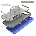 thumbnail image 5 of ELEHOLD for iPhone Air Rugged Case,Hybrid Hard PC Silicone Magnetic Rugged Stand Cover Compatible with Mag Safe Accessories Heavy Duty Shockproof Protective Phone Case,Grey, 5 of 7